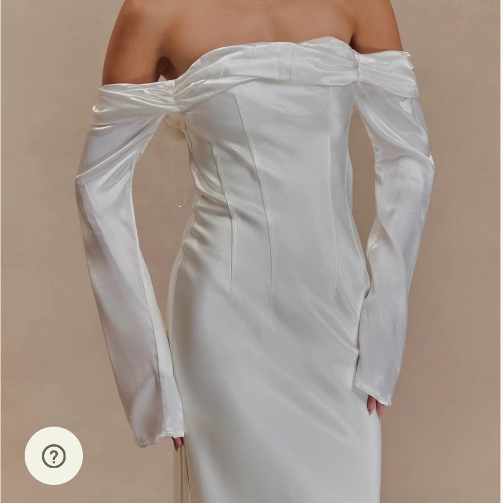 Elegant Off-Shoulder White Dress